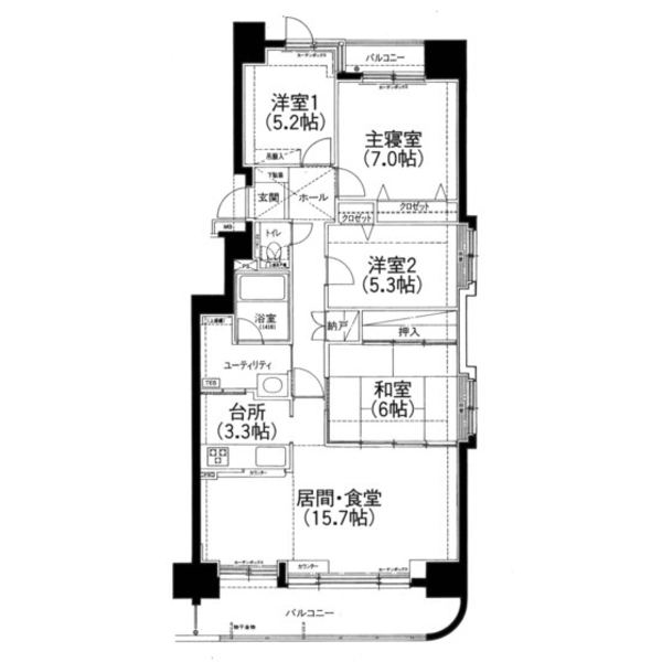 リーベンデール月寒中央の間取り