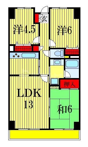 クレストヒル中野木の間取り