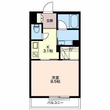 豊橋市向山大池町のマンションの間取り