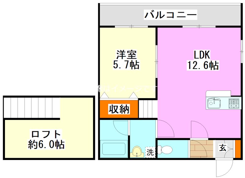 インサイド田川の間取り