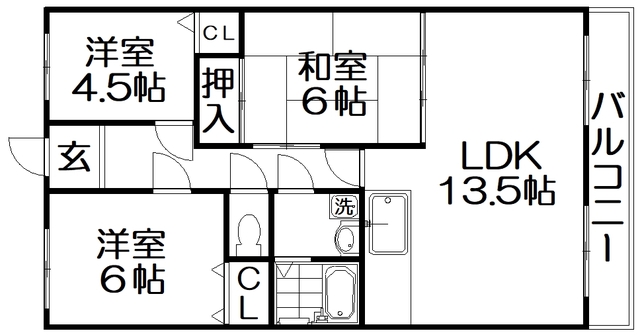 【フリーディオ堂山の間取り】