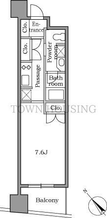 渋谷区恵比寿西のマンションの間取り