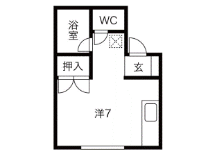 小樽市入船のアパートの間取り