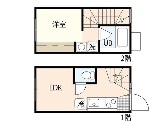 広島市南区本浦町のアパートの間取り