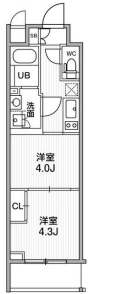 豊島区東池袋のマンションの間取り