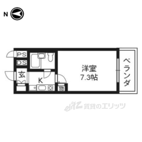 ＤＥＴＯＭ－１西陣３の間取り