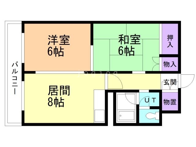 札幌市東区北四十三条東のマンションの間取り