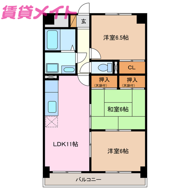 グレースマンション藤の間取り