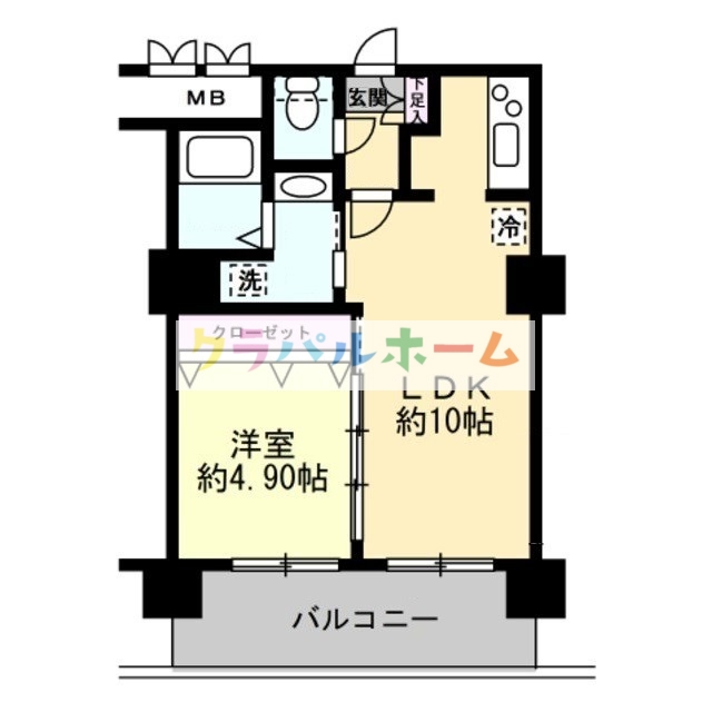 大阪市淀川区宮原のマンションの間取り