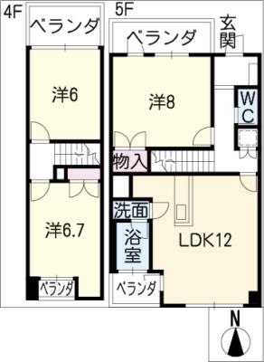 さくらタワー長良の間取り