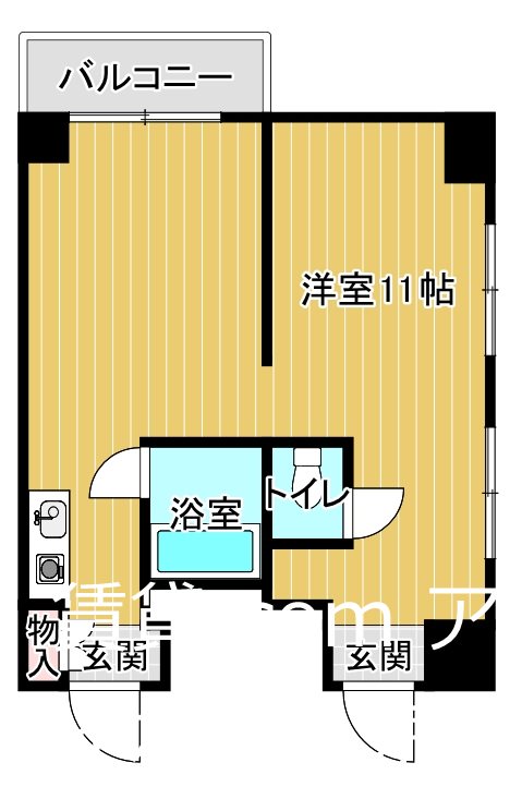 大阪市都島区内代町のマンションの間取り