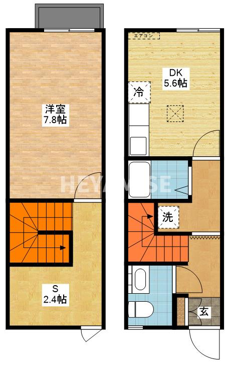 リースランド溝陸Bの間取り