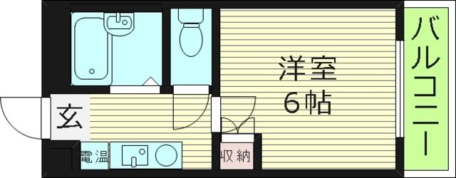 大阪市城東区今福西のマンションの間取り