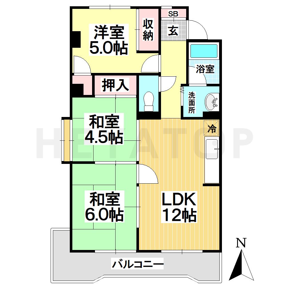 【名古屋市瑞穂区田辺通のマンションの間取り】