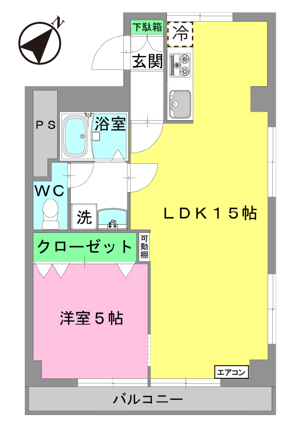 ハイツ兼信の間取り
