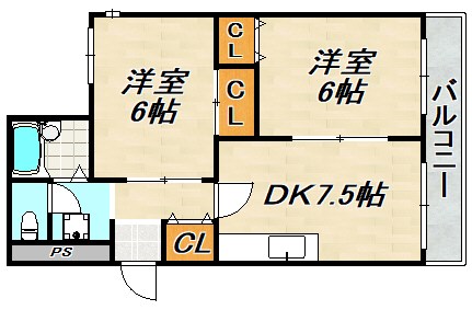 ハイライフ雲雀ヶ丘の間取り