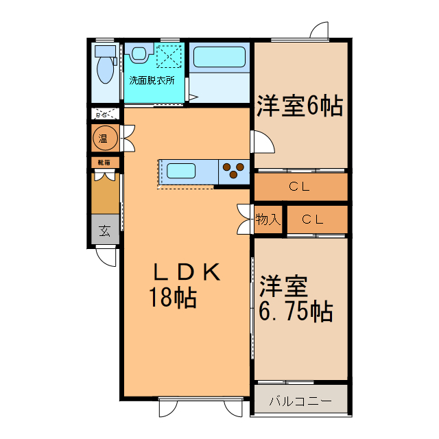 TOWN西23南1CLOVER C棟の間取り写真