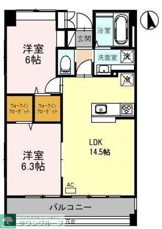 ＪＲ宇都宮線 東大宮駅 徒歩7分 8階建 築22年の間取り写真