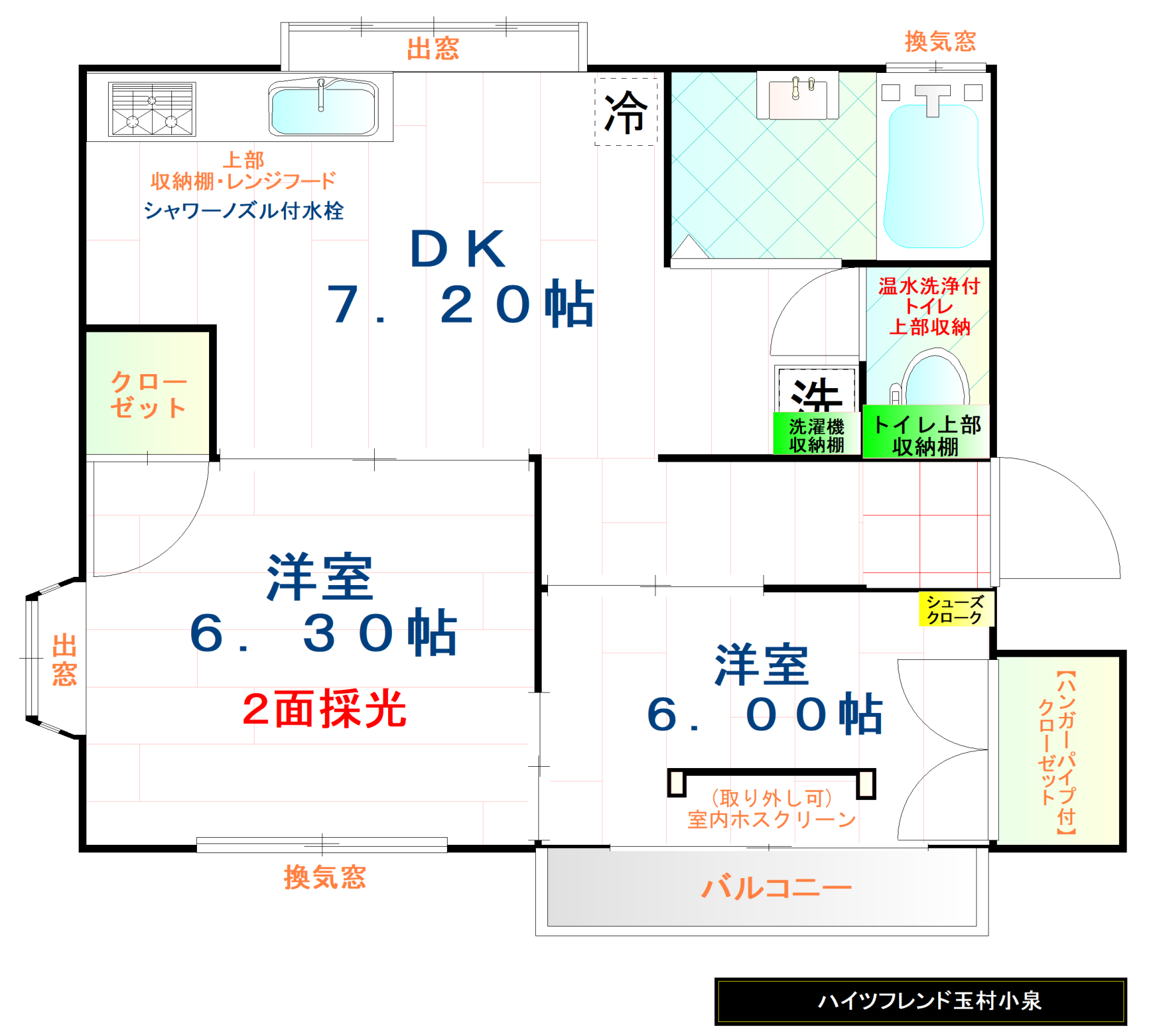 ハイツフレンド玉村小泉　A　Typeの間取り