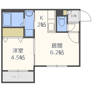 【札幌市南区真駒内上町のマンションの間取り】