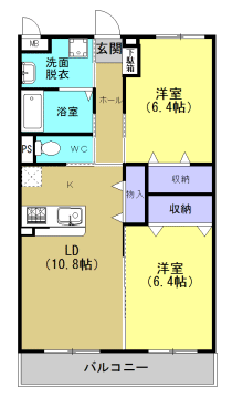 三養基郡みやき町大字市武のマンションの間取り