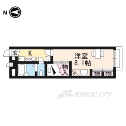 大津市別保のアパートの間取り