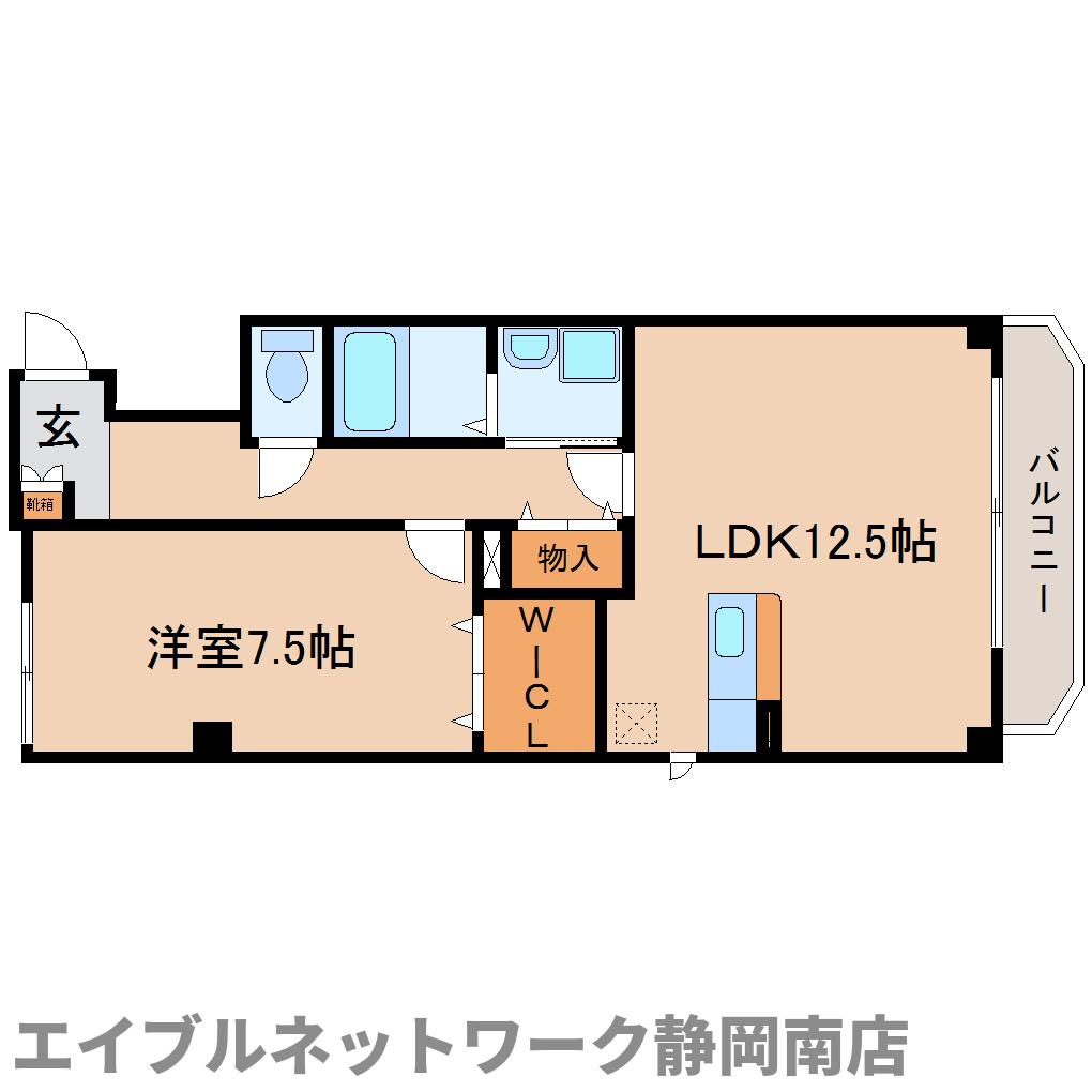 【藤枝市藤枝のマンションの間取り】