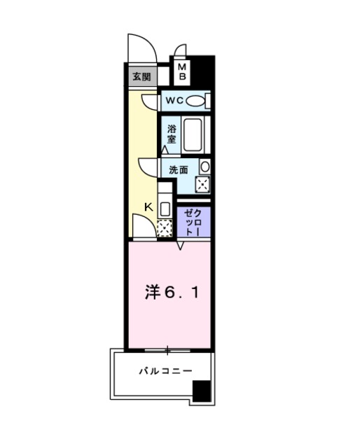 岸和田市宮本町のマンションの間取り