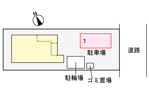 【グリュック八代の駐車場】