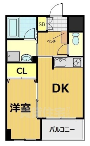 京都市伏見区観音寺町のマンションの間取り