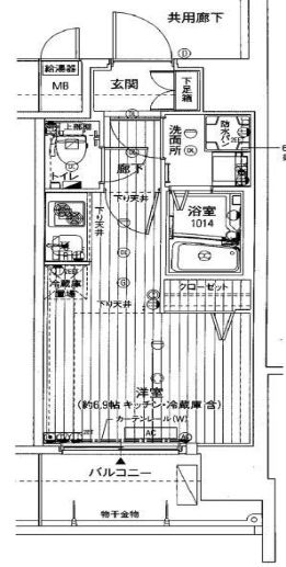 クレアート大阪トゥールビヨンの間取り