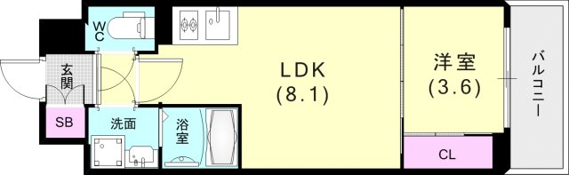 LIVIAZ KOBE LaMerの間取り