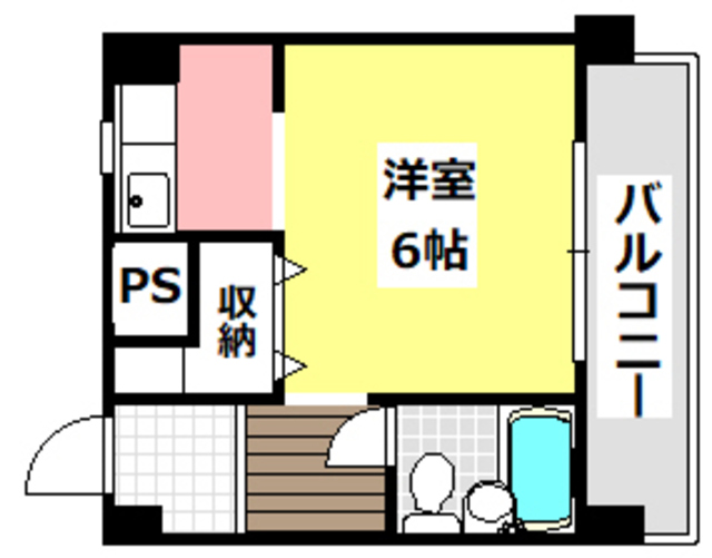 茨木市東奈良のマンションの間取り