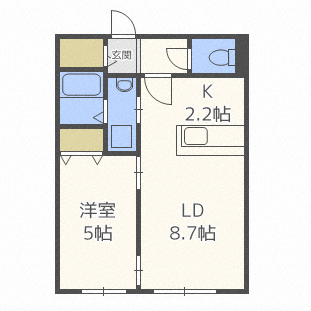 札幌市南区澄川三条のマンションの間取り