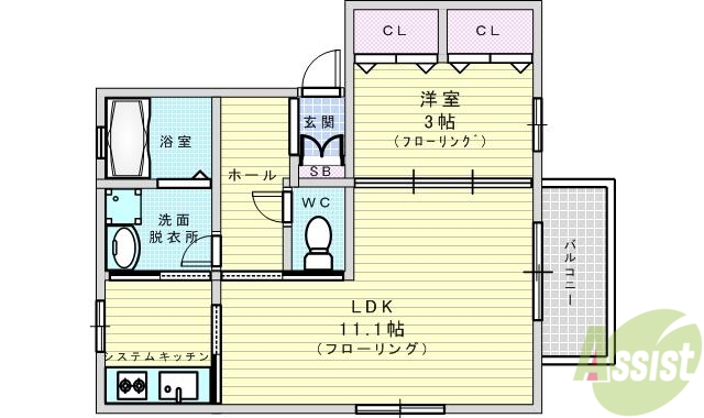 アペルトコートBの間取り