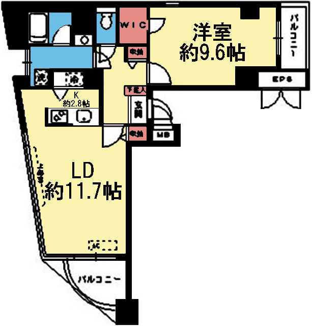 レジディア横濱馬車道の間取り