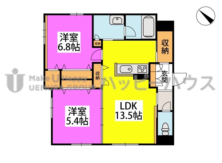 S-room曰佐　西館の間取り