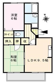 久留米市藤光のアパートの間取り