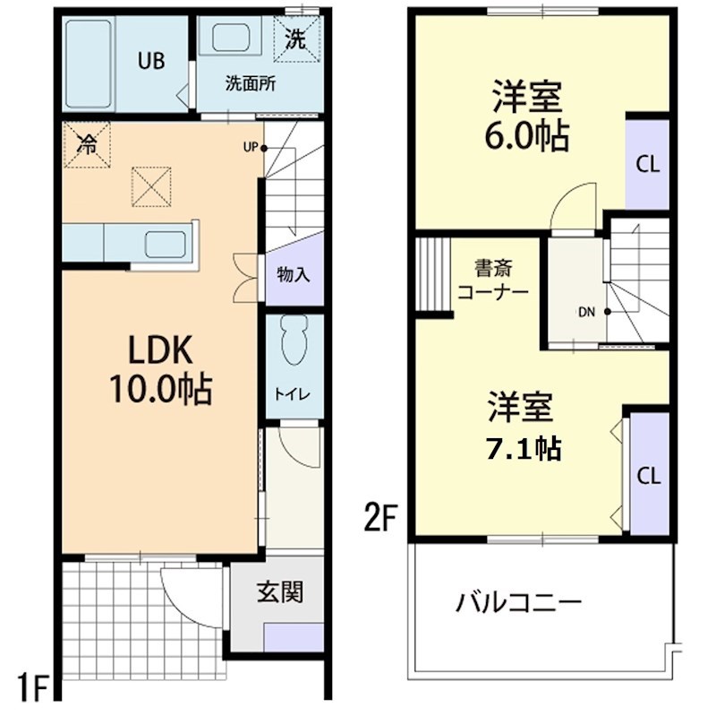 Doux maison(ドゥーメゾン) 相生町の間取り