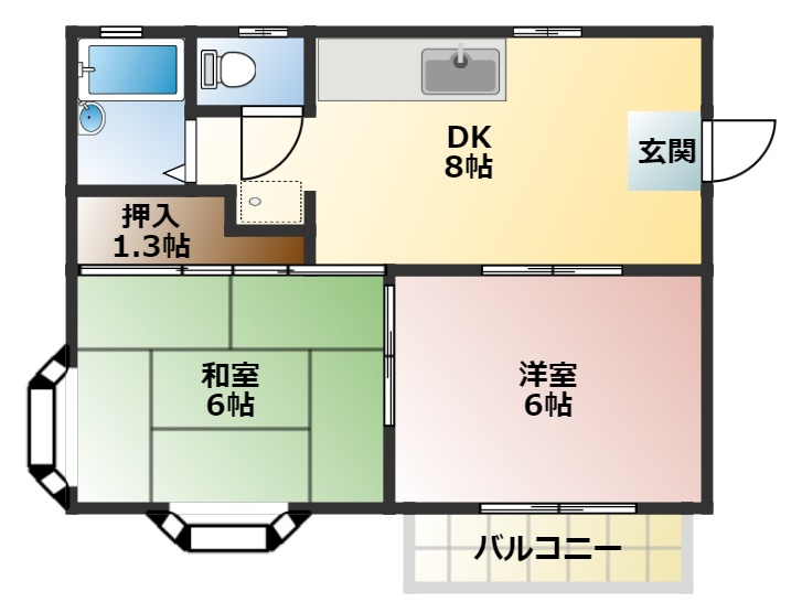 【湘南ハイツの間取り】