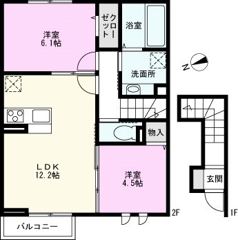 （仮）Ｄ－ＲＯＯＭ越谷市宮本町２丁目の間取り