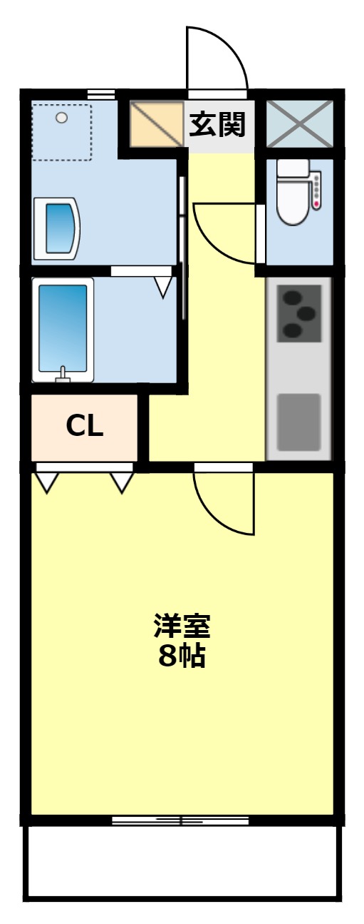 豊田市永覚町のアパートの間取り