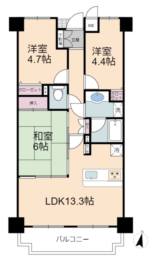 ライフピア草加IIの間取り