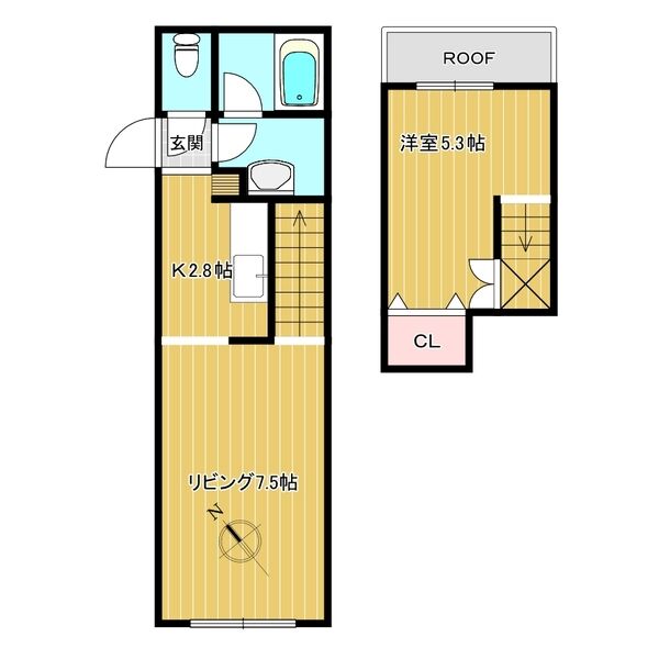 札幌市白石区東札幌四条のマンションの間取り