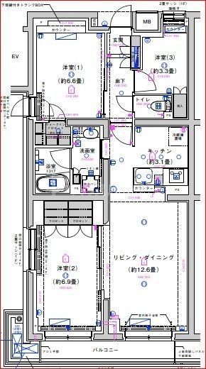 市川市本行徳のマンションの間取り