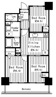 墨田区京島のマンションの間取り