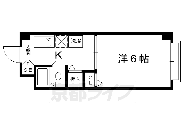 京都市伏見区深草フケノ内町のマンションの間取り