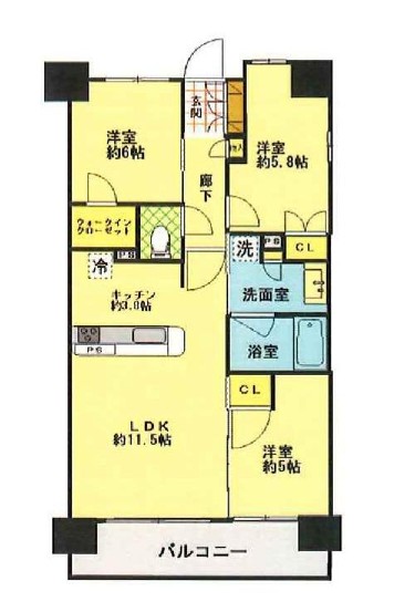 シエリアシティ明石大久保C棟の間取り