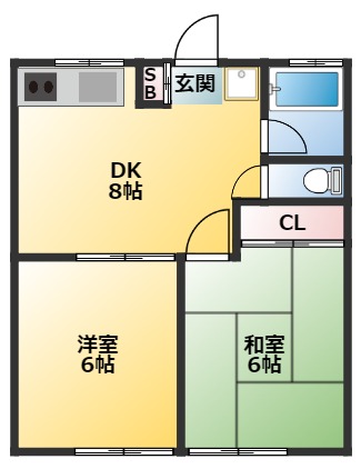 都立大ハイツの間取り