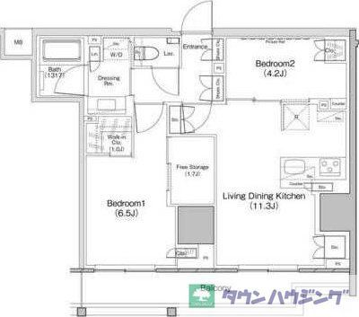 【板橋区大山東町のマンションの間取り】